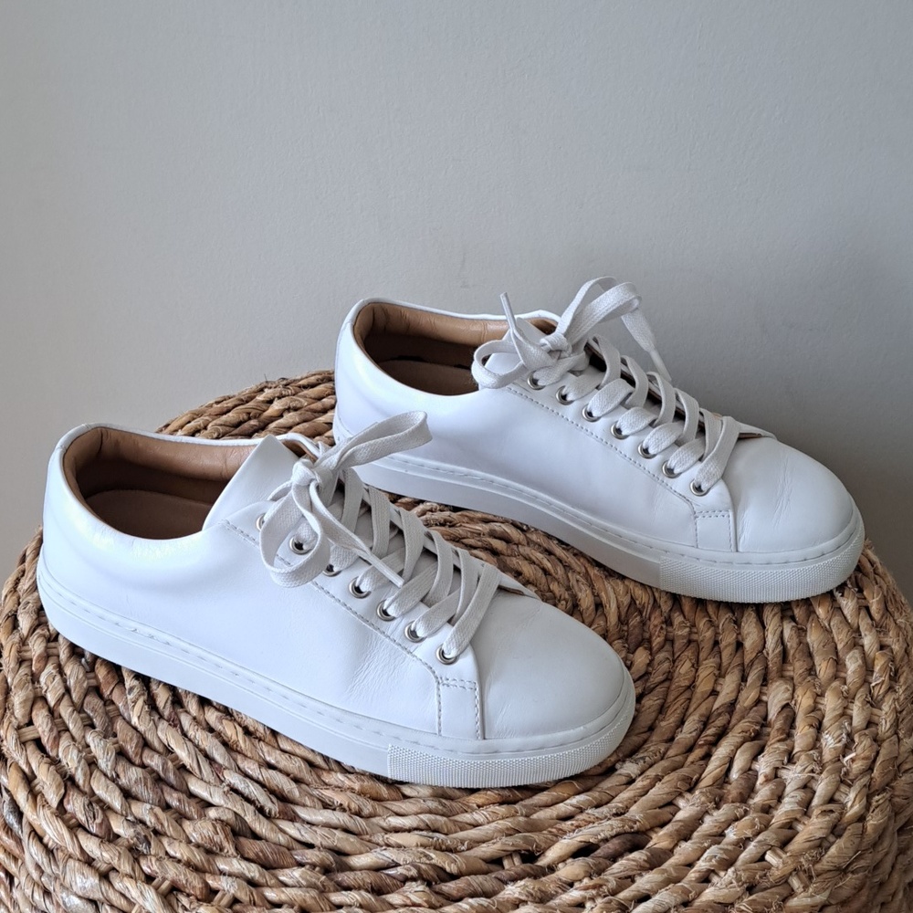 Thursday Boot Company White Leather Low-Top Sneakers